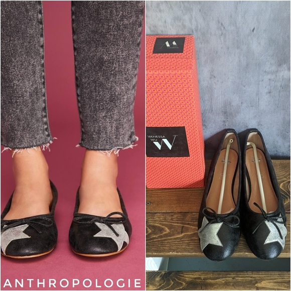 Anthropologie Shoes - Anthropologie Vanessa Wu Star leather ballet flats